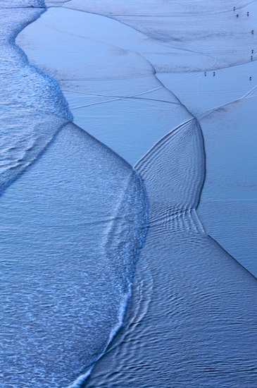 Abstract;Abstractions;Beach;Beaches;Blue;Brown;California;Crescent Beach;Crescent City;Gray;Ocean;Patterns;Reflection;Reflections;Sand;Sea;Seagull;Shapes;Shore;Shoreline;Silhouette;Textures;Water;Waves;White