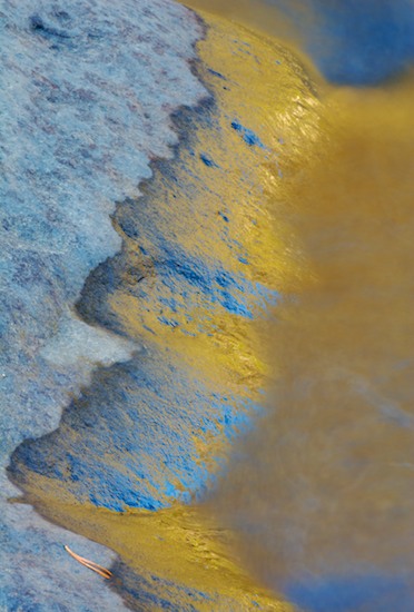 Abstract;Abstractions;Alabama;Blue;Gold;Little River Canyon National Preserve;Patterns;Pine Needle;Reflection;Reflections;Rock;Shapes;Shore;Textures;Yellow