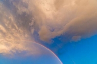 Blue;Cloud;Cloud-Formation;Clouds;Cloudy;Orange;Outdoors;Rainbow;Red;Sky;Weather