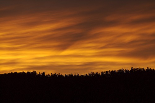 Clouds;Colors;Mountains;Orange;Scenic View;Silhouette;Sky;Sunrise;Trees