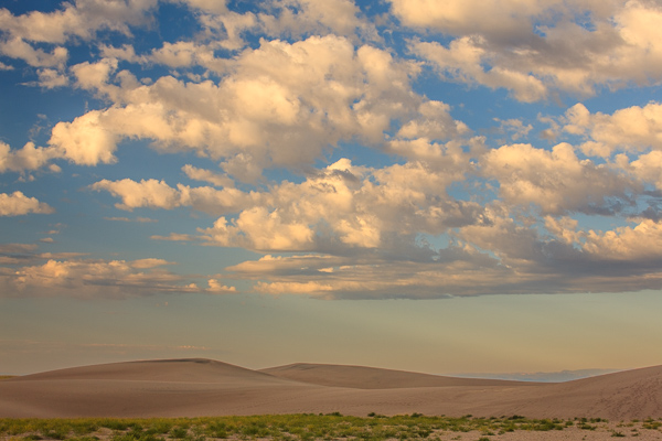 Clouds;Dune;Colorado;Blue;Cloudy;sand;Sky;Great Sand Dunes National Park and Preserve;Weather;Cloud;Green;Tan;Cloud Formation;Alamosa;Horizontal;White;Sand Dune;Dunes