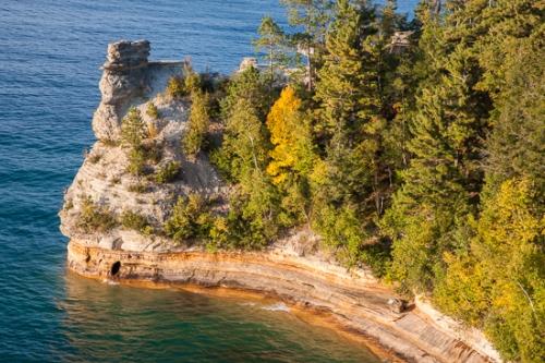 Aqua;Bluff;Boulder;Boulders;Brown;Calm;Forest;Forested;Geological;Geology;Gold;Great Lakes;Healing;Health care;Healthcare;Michigan;Miners' Castle;Nature;Pastoral;Pebbles;Pictured Rocks National Lakeshore;Precipice;Ripple;Rock;Rock Face;Rock formations;Rocks;Rocky;Stone;Stones;Summit;Tan;Timberland;Tree;United States;Upper Peninsular;Water;Waterscape;Woodland;Woods;Yellow;blue;cliff;green;lake;landscape;oneness;orange;peaceful;reflection;reflections;restful;serene;soothing;tranquil;trees