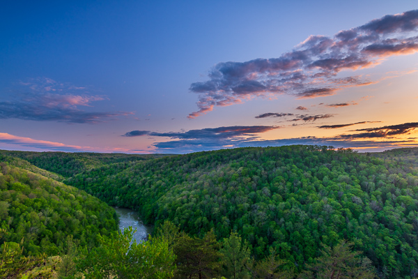 Big South Fork;Blue;Bluff;Calm;Cloud;Cloud Formation;Clouds;Forest;Forested;Ggray;Gold;Healing;Health care;Healthcare;Hill;Hills;Mountain;Mountain Side;Mountain Top;Mountainous;Mountains;Mountainside;Nature;Pastoral;River;Stream;Sunlight;Sunset;Sunshine;Tan;Tennessee;Timberland;United States;Valley;Warm Colors;Warm Palette;Warm Tones;Water;Waterscape;Wood;Woodland;Woods;Yellow;color;dawn;daybreak;dusk;evening;flowing;green;hillside;landscape;morn;morning;nightfall;oneness;orange;peaceful;purple;rapids;reflections;restful;serene;sky;soothing;sundown;sunlit;sunrise;sunset;sunup;tranquil;trees;twilight;zen