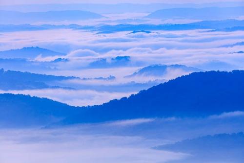 Blue;Cloud Formation;Cloudy;Forest;Forested;Landscape;McCloud Mountain;Mist;Mountain;Mountain Side;Mountain Top;Mountainous;Obscured;Oneness;Oriental;Peaceful;Summit;Timberland;ethereal;fog;foggy;misty;zen