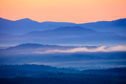 Blue;Blue Ridge Parkway;Bluff;Calm;Cloud;Cloud Formation;Clouds;Cloudy;Fog;Forest;Healing;Health care;Healthcare;Hill;Minimalism;Mist;Mountain;Mountain Side;Mountain Top;Mountainous;North Carolina;Obscured;Pastoral;Pink;Summit;Sun-up;Sunlight;Sunshine;dawn;daybreak;foggy;haze;hillside;landscape;mist;misty;morn;morning;oneness;oriental;peaceful;restful;serene;sky;soothing;sunlit;sunrise;sunup;tranquil;zen
