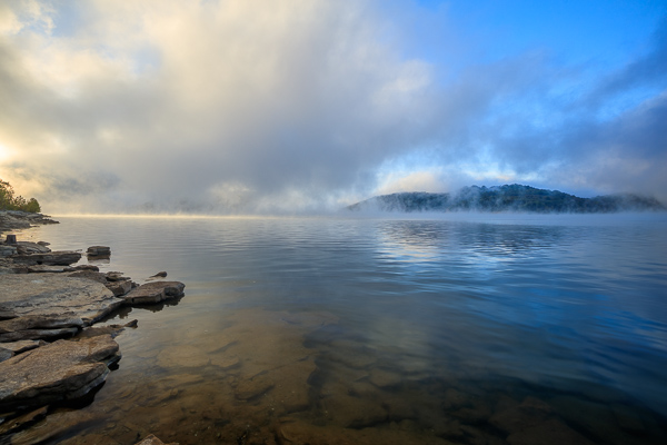 Blue;Calm;Cloud;Cloud Formation;Clouds;Cloudy;Edgar Evins State Park;Fog;Healing;Health care;Healthcare;Minimalism;Mirror;Mist;Nature;Obscured;Pastoral;Ripple;State Park;Tennessee;United States;Water;Waterscape;foggy;haze;lake;landscape;mist;misty;oneness;peaceful;reflection;reflections;restful;serene;soothing;tranquil;zen