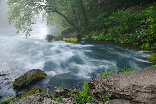 Aqua;Big Spring;Blue;Brook;Creek;Fog;Foggy;Green;Haze;Missouri;Mist;Misty;Morning;Obscured;Ozark Mountains;River;River Bed;Riverbed;Rivers;Spring;Stream;Teal;Van Buren;Water;water;waterway