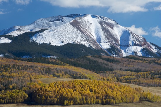 Autumn;Bark;Branch;Branches;Bush;Cloud;Cloud Formation;Clouds;Colorado;Fall;Herbaceous;Leafy;Mountain;Mountain Top;Mountainous;Mountains;Peak;Pinnacle;Plant;Precipice;Range;Seasons;Shrub;Silver Thread Scenic Byway;Sky;Snow;South Fork;Summit;Tree Trunk;Trees;Trunk;Weather;Woodland
