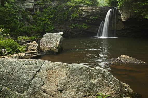 Waterfall;Water;Rock Formations;Rocks;Pouring;Power;Pool of Water;Flow;Flowing;River;Cumberland Plateau