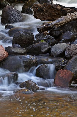 Waterfall;Water;Rocks;River;Pouring;Reflections;Pool of Water;Stream;Rock Formations;Flowing;Power;Leaf;Leaves;Nature