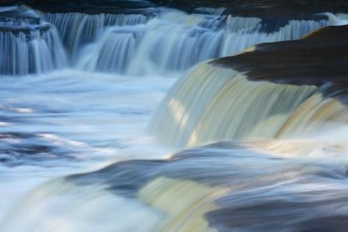 Chute;Gold;Textures;Yellow;Waterfalls;Water;Gray;Cascading;Waterfall;Streaming;river;Upper Peninsular;Stream;Michigan;Cascade;Great Lakes;Brown;Pouring;Abstract;Falls;White;Rapids;Abstracts