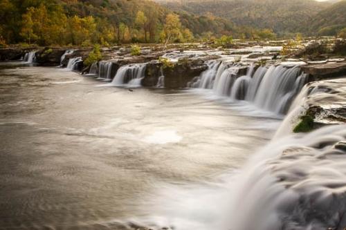 Brown;Cascade;Cascading;Chute;Falls;Green;Healing;Health care;Healthcare;Landscape;Nature;Orange;Peaceful;Pouring;Sandstone Falls;Streaming;Tan;Water;Waterfall;Waterfalls;Waterscape;West Virgina;West Virginia;Yellow;calm;restful;serene;soothing;tranquil