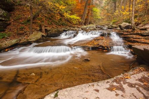 Autumn;Bluff;Boulder;Boulders;Cascade;Cascading;Chute;Cliff;Fall;Falls;Forest;Forested;Leaves;Peaceful;Pennsylvania;Pouring;Rapids;Ricketts Glenn State Park;Rock;Rock Face;Rock Formations;Rocks;Rocky;Stone;Stones;Stream;Streaming;Timberland;Trees;Water;Waterfall;Waterfalls;Woods