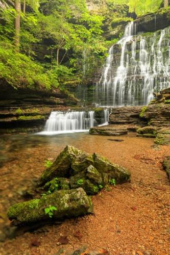 Boulder;Boulders;Brown;Cascade;Chute;Falls;Forest;Green;Oneness;Pastoral;Peaceful;Pebbles;Pouring;Rock;Rock Formations;Rocks;Short Springs State Natural Area;Stone;Stones;Streaming;Tree;Trees;Waterfall;Waterfalls;Woods;zen