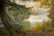 Woods;Falls;Cascading;Waterfall;Great-Lakes;Tree;Woodland;Trees;Fall;Michigan;Ca