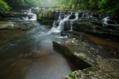 Cascades of Savage Falls Waterfall, Savage Gulf State Natural Area, Cumberland Plateau, Tennessee